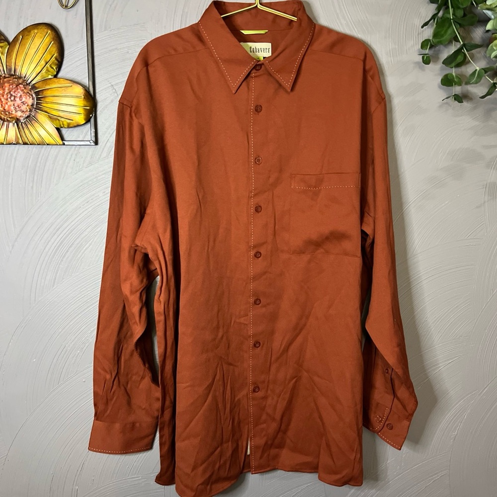 Cubavera‎ Terracotta Button-Up Shirt